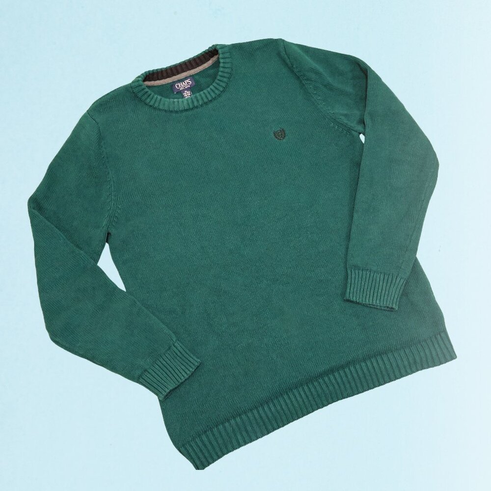 Vintage Chaps Dark Green Knit Sweater🌲